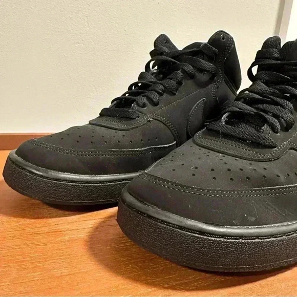 Nike Court Vision Mid Triple Black Men's size 9.5 - Picture 3 of 11